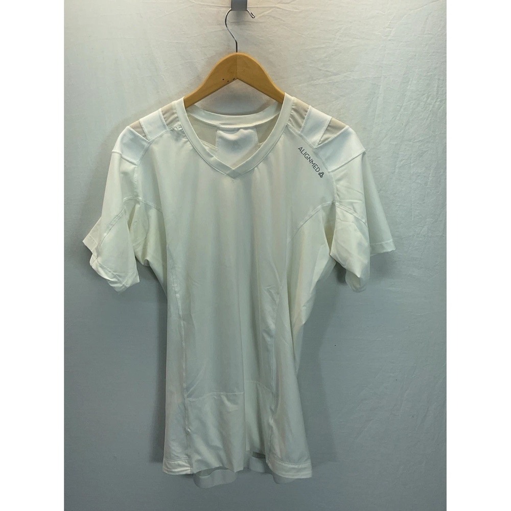 AlignMed Women's XL White Posture Support Compression Shirt Made in USA